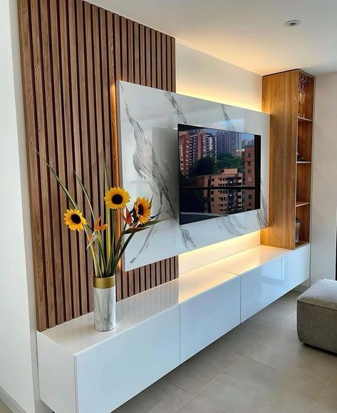 Modern Tv Room, Modern Tv Unit Designs, Wall Tv Unit, Tv Unit Interior Design, Wall Tv Unit Design, Latest Living Room Designs, Tv Room Design, Living Room Tv Unit, Hal Decor