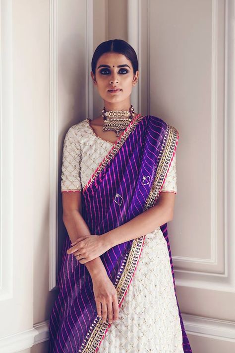 Purple Bandhani Dupatta, Lehariya Dupatta, Leheriya Dupatta, Traditional Dressing, Best Friends Wedding, Lehenga Blouse Designs, Designer Labels, Traditional Indian Outfits, Friends Wedding