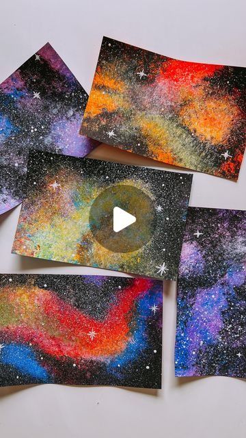 Painting Projects For Kindergarten, Space Phonics Activities, 3 Year Art Activities, Prek Space Crafts, Kids Space Crafts, Outer Space Arts And Crafts, Space Art For Toddlers, Galaxy Art For Kids, Space Arts And Crafts For Kids