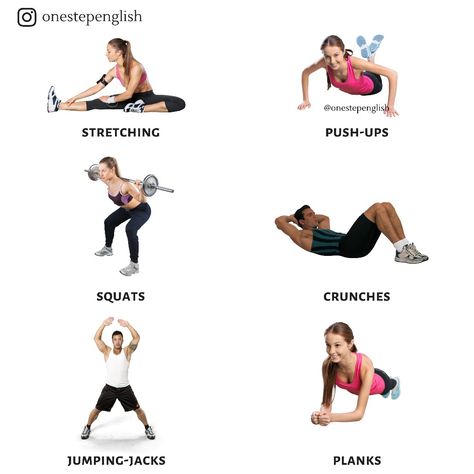 Workout Vocabulary, Gym Vocabulary, Sport Vocabulary, English Knowledge, Lose Tummy Fat, English Teaching Materials, English Teaching Resources, Gayatri Mantra, Opposite Words