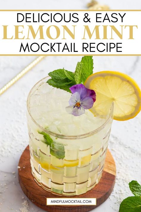 Lemon Mocktail, Mocktail Drinks, Alcohol Free Drinks, Drink Recipes Nonalcoholic, Lemon Coconut, Lemon Mint, 140 Pounds, Gone Forever, Mocktail Recipe