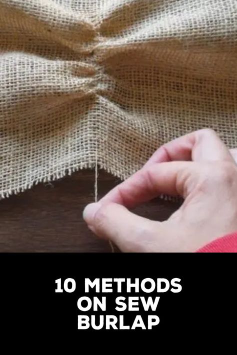 How to Sew Burlap How To Sew Burlap, Burlap Craft Ideas, Burlap Furniture, Sewing Burlap, Halloween Diy Outfit, Easiest Burlap, Burlap Art, Cane Webbing, Burlap Projects