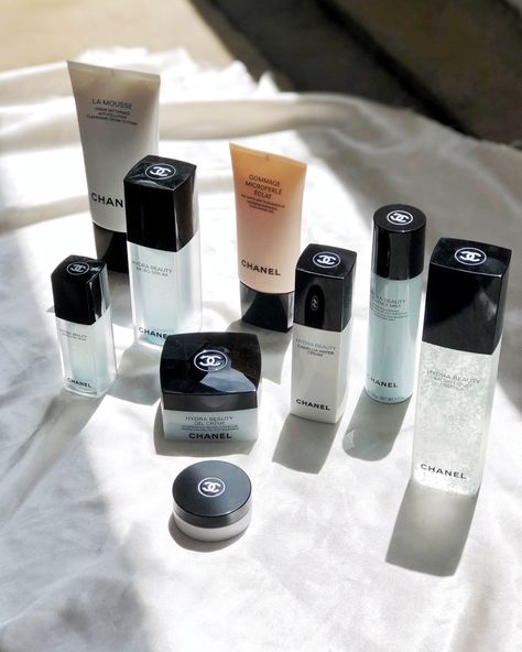 Chanel Products Skin Care, Chanel Skincare Products, Luxury Skincare Routine, Chanel Beauty Products, Chanel Skincare Aesthetic, Chanel Beauty Aesthetic, Skincare Expensive, Luxury Skincare Aesthetic, Chanel Skin Care