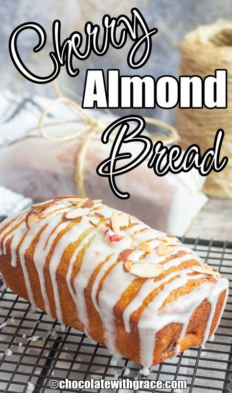 Almond Tea Bread, Dried Cherry Bread, Cherry Almond Bread, Almond Quick Bread, Sweet Quick Bread, Cherry Bread Recipe, Almond Bread Recipe, Cherry Cakes, Bread Loafs