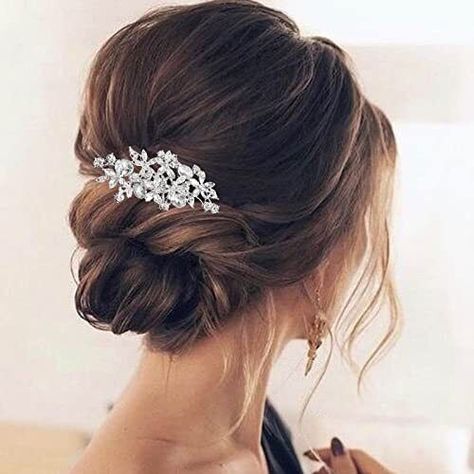 We offer Free Shipping on all order!! Wel come to my stores, The Smart of your choice and satisfaction guarantee. Wedding Hair Comb Rhinestone Hair Accessories Bridal Hair Pieces Flower Bride Hair Clips Silver Crystal Headpiece Bridesmaids Hair Side Combs Brides Accessories for Women (Silver) Gallery Product Description About Wedding Hair Comb creates unique hair accessories for brides,wedding hair comb,bridal comb for wedding,floral comb,rhinestone hair accessories, wedding hair accessories,hair combs for women accessories,bride hair clip,bridal hairpieces,headpiece for bride. Features Handmade wedding hairpieces featuring sturdy alloy shimmering rhinestones that intertwine in a beautiful floral pattern.Just the right touch of sparkle,captivating and dreamy. Easy to go with long hair updo Nail Bride, Hairstyles Brides, Romantic Bridal Hair, Hairstyle Bride, Guest Hairstyles, Hairstyles Bride, Bridal Hair Pieces Flower, Updo Bridal, Bride Hair Clips