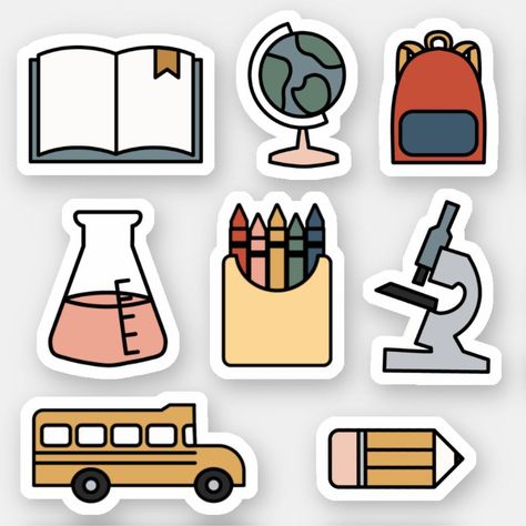 . Customize your planner with these cute stickers! #backtoschool #plannerstickers . #School_Supplies_Stickers_Printable #Stickers_About_School #Back_To_School_Stickers_Aesthetic #Stickers_For_School_Notebooks School Supplies Stickers Printable, Stickers About School, Back To School Stickers Aesthetic, Stickers For School Notebooks, School Aesthetic Stickers, School Subject Stickers Aesthetic, School Stickers Printable, Back To School Drawings, Back To School Doodles