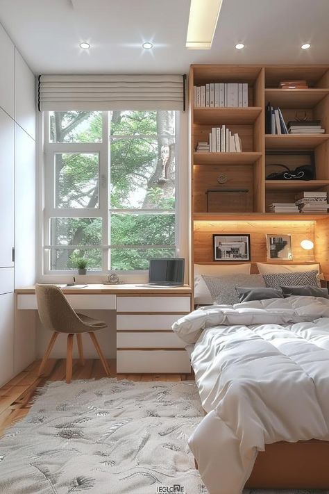 37 Small Bedroom Ideas To Maximize Your Cozy Space Small Bedroom With Cabinet Ideas, Small Living Bedroom Ideas, Small Ikea Bedroom, Rooms Ideas For Teens, Tiny Bedroom Ideas Aesthetic, Single Bedroom Ideas Aesthetic, Tiny Cozy Bedroom, Single Bedroom Ideas For Small Rooms, Small Bedroom With Closet