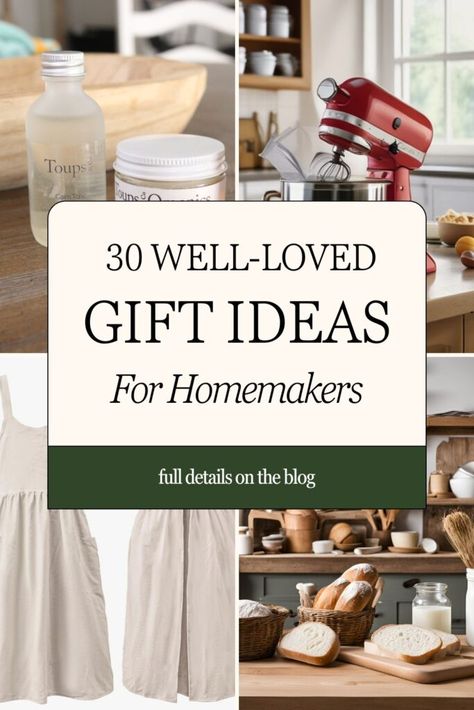 What to Buy the Homemaker in Your Life – Ultimate Gift Guide Best Gifts For Homebodies, Homemaker Christmas Gifts, Useful Housewarming Gift, Home Christmas Gift Ideas, Christmas Preschool Teacher Gifts, Crunchy Mom Gift Ideas, Intentional Christmas Gifts, Christmas Gifts For Someone Who Has Everything, Crunchy Gift Ideas