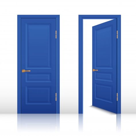 House open and closed door set | Free Vector #Freepik #freevector #house #building #light #blue Door Clipart, Frames Design Graphic, All Types Of Dogs, Door Slam, Door Images, Cloud Stickers, Door Upgrade, Door Opening, Treasure Planet