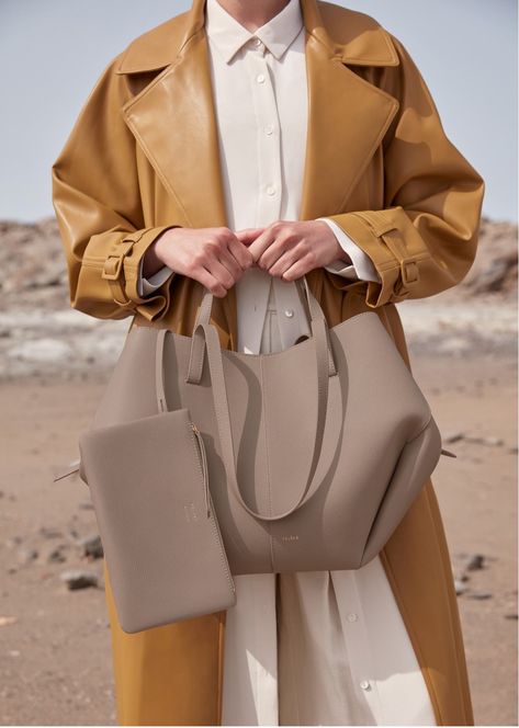 Taupe Bag Outfit, Lowkey Luxury, French Handbags, Taupe Handbag, Bag Wishlist, Taupe Bag, Practical Fashion, Matches Fashion, Branded Handbags