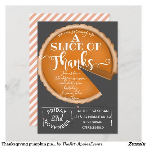 Neighborhood Party Invitations, Pi Party, Postcard Invite, Block Party Invitations, Relay Ideas, Postcard Ideas, Modern Thanksgiving, Pumpkin Invitation, Thanksgiving Pie