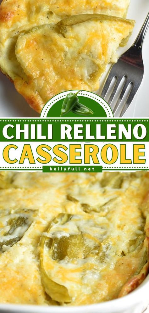 Chili Relleno Casserole, breakfast casserole, brunch recipes Stuffed Chili Relleno Recipe, Chile Relleno Casserole Recipe, Chile Relleno Recipe, Rellenos Recipe, Chili Relleno Casserole, Relleno Casserole, Chile Relleno Casserole, Chili Relleno, Chimichurri Recipe