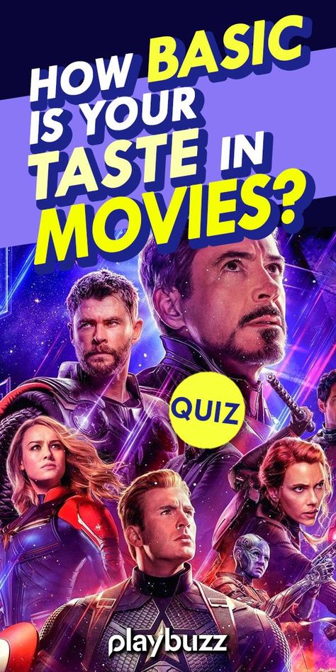 How basic is your taste in movies? *** #PlaybuzzQuiz Personality Quiz Movies Trivia Night Movie Critic Rotten Tomatoes IMDB Netflix Marvel Disney Disney+ HBO MAX Playbuzz Quiz Buzzfeed Movies, Movie Quiz Questions, Tv Show Quizzes, Marvel Quiz, Movie Trivia Quiz, Movie Critic, Film Quiz, Movie Quizzes, Fun Personality Quizzes