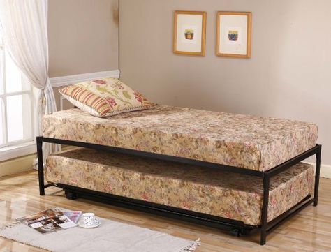 39''/ Twin Size Steel Bed Frame & Pop Up Trundle Pop Up Trundle Bed, Platform Daybed, Pop Up Trundle, Trundle Bed Frame, Daybed Frame, Trundle Mattress, Murphy Bed Ikea, Modern Bunk Beds, Storage Beds