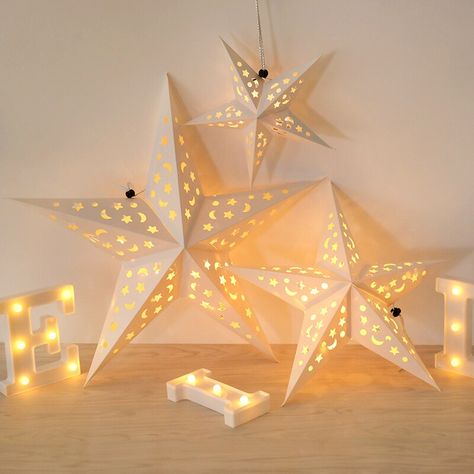 Smarter Shopping, Better Living! Aliexpress.com Home Holiday Party, Balloon Lanterns, Light Window, Star Lampshade, Paper Lantern Lights, Lantern Christmas, Led Balloons, Star Lanterns, Ramadan Decoration