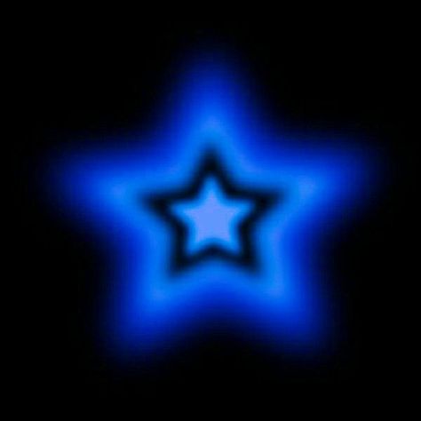 Alan Davies, Blue Star, Blue And Black, In The Dark, Black Background, Kiss, Blue, Black