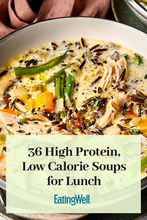 Essen, Healthy Soups, Protein Soup Recipes, Low Calorie Soup Recipe, Protein Soups, Low Calorie Soup, High Protein Low Calorie, Chicken Soup Recipes, Easy Soups