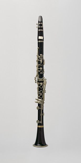 Benny Goodman's last clarinet by Buffet, Crampon & Cie. (founded 1859) (mouthpiece), Grenadilla, nickel-silver, plastic, other materials, French Clarinet Instrument, Orchestra Instruments, Cheaper By The Dozen, Charades Game, Clarinets, Trophy Design, Notes Art, Music Instrument, Musical Art