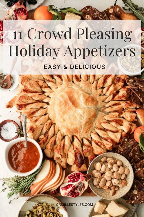 Make your holiday party unforgettable with these show-stopping holiday appetizers! From classic favorites to creative bites, these recipes will have your guests raving. Click to explore the full list at Camille Styles!   #HolidayEntertaining #AppetizerRecipes #PartyFoodIdeas #HolidayRecipes Holiday Dinner Party Appetizers, Appetizer Contest Recipes, Bon Appetit Appetizers, News Years Eve Food Ideas Party Appetizers, Christmas Hor Devours, Fancy Dinner Party Appetizers, Christmas Cocktail Party Food Appetizers, Show Stopper Appetizers, Holiday Party Menu Ideas Appetizers