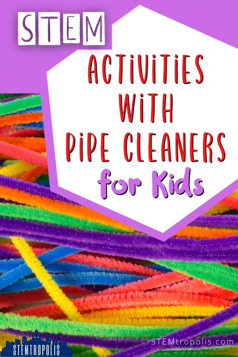 Montessori, Stem Challenges Preschool, Prek Steam Projects, Stem Afterschool Activities, Stem Easy Activities, Pipecleaner Stem Activities, Stem Experiments Elementary, Steam Activities For Elementary Students, Stem Activity For Preschool