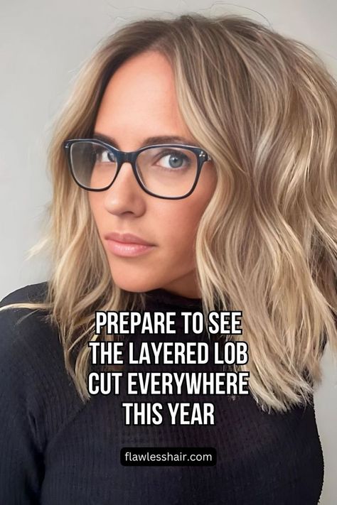 Wavy Layered Lob Layered Haircuts No Bangs, Haircuts No Bangs, Medium Length Hair With Layers Straight, Layered Bob Cut, Medium Long Layered Haircuts, Lob Haircut Straight, Wavy Lob Haircut, Lob Haircut Layered, Wavy Layered Hair