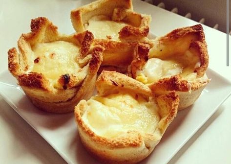 Rachel Khoo's croque madame muffins recipe main photo Simple French Food, Rachel Khoo Recipes, 9 Elements, Rachel Khoo, Paris Kitchen, Appetizer Sandwiches, Croque Madame, Piece Of Bread, French Cooking