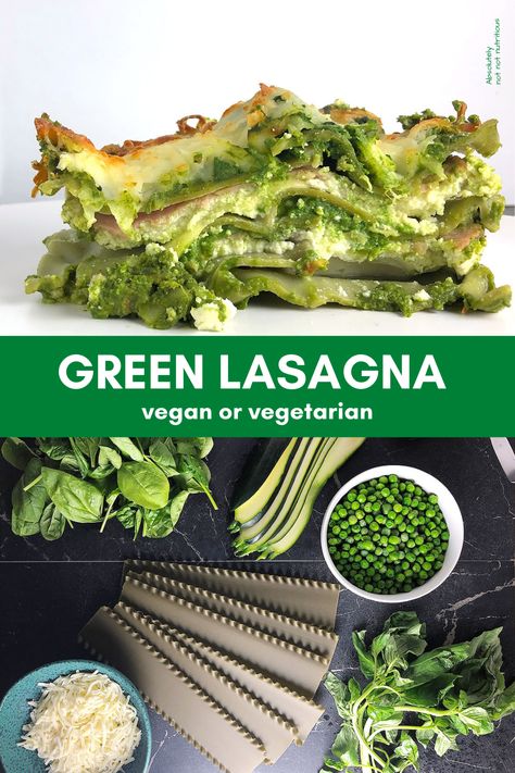 Super Greens Lasagna, Green Lasagna Recipe, Creamy Veggie Lasagna Recipe, Healthy Spinach Lasagna Recipes, Vegetarian Lasagna With Zucchini, Veg Lasagna Recipe, Stuff Zucchini, Spinach Ricotta Lasagna, Green Lasagna