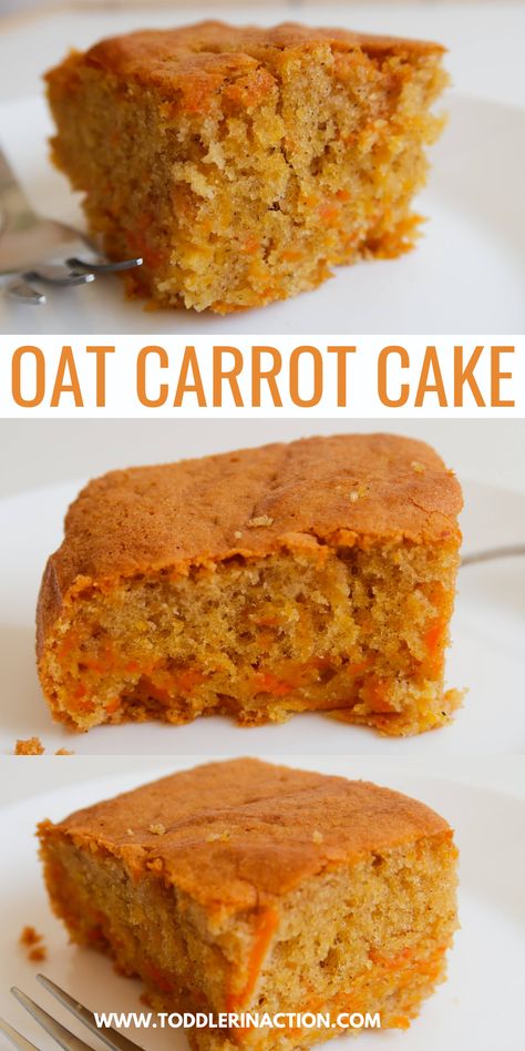 Oatmeal Carrot Cake

A moist, fluffy, and delicious carrot cake that is perfect for toddlers. Made with whole wheat flour, oats, and honey, this cake is packed with nutrients and is sure to be a hit with your little Easy Carrot Cake Recipe Uk, Oat Carrot Cake Recipe, Healthy Cakes For Kids, Oats Cake Recipe Healthy, Oatmeal Carrot Breakfast Cake, Baby Cake Recipe Healthy, Oat Cakes Recipe Healthy, Easy Bakes For Kids, Kids Food Ideas Healthy