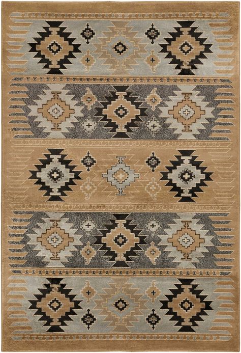 Paramount PAR-1045 Rug Southwest Area Rugs, Southwest Rugs, Cool Color Palette, Southwestern Area Rugs, Faux Fur Pillow, Black Area Rugs, Geometric Area Rug, Neutral Rugs, Area Rugs For Sale