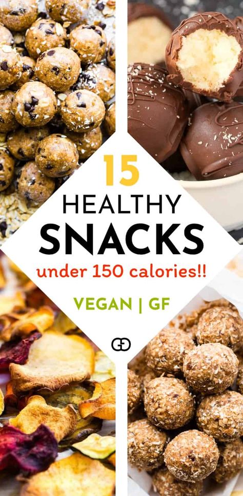 Oh wow! These healthy vegan snacks are delicious! All these DIY snacks are portable, gluten-free and less than 150 calories! #healthysnacks #healthyrecipes #snacks #veganrecipes #vegan #veganfood #glutenfree 150 Calorie Snacks, Vegan Gluten Free Snacks, Lunch Keto, Vegetarian Dinner Recipes, Calorie Snacks, Low Calorie Vegan, Vegan Snack Recipes, Healthy Sweet Snacks, Plant Based Snacks