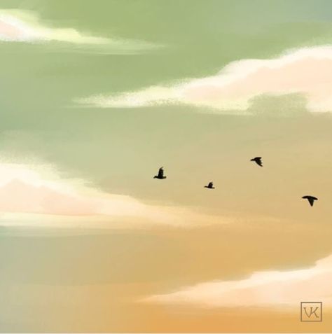 Birds In The Sky Drawing, Flying Bird Drawing, Birds In The Sky, Birds Art, Painting Sketch, Footprint Art, Open Sky, Cloud Drawing, Sky Painting