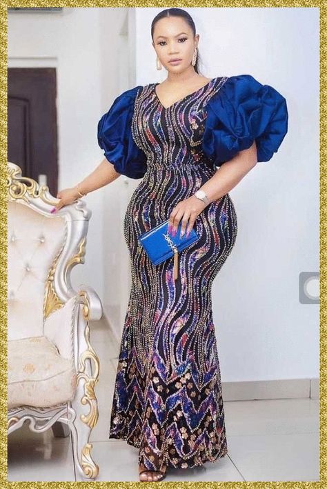 African Wedding Dresses For Women, Latest Lace Styles For Wedding, Puff Sleeve Plus Size, Africa Clothes, Latest Lace Styles, Lace Styles For Wedding, African Wedding Dresses, Wedding Dresses For Women, Party Long Dress