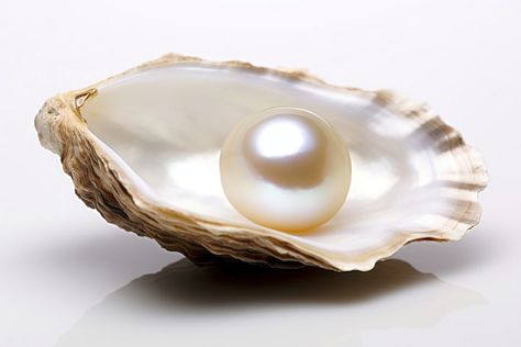 Pearl In Oyster, Oyster And Pearl, Shell With Pearl, Oyster Jewelry, Lucky Wallpaper, Pearl Accessories, Oyster Pearl, Grain Of Sand, Seashell Jewelry