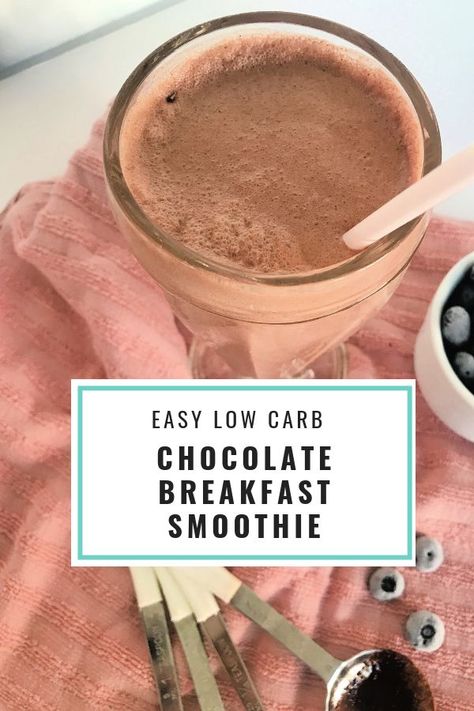 Keto Chocolate Protein Powder Recipes, Chocolate Protein Powder Smoothie, Smoothie Yummy, Chocolate Breakfast Smoothie, Ckd Recipes, Chocolate Protein Smoothie, Keto Breakfast Smoothie, Keto Protein, Desayuno Keto