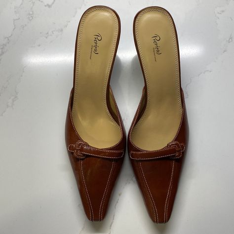 Preview International Brown Leather Dress Heel Originally Bought At Nordstrom Size 10.5. Never Worn Sorry No Box Stored In Clear Box I Will Wrap Carefully To Protect For Shipping 90s Heels, Young Adult Fashion, Sweet Disposition, Platform Shoes Sandals, Brown Leather Dress, Shoe Designs, Fall 24, Clear Box, Cricut Craft