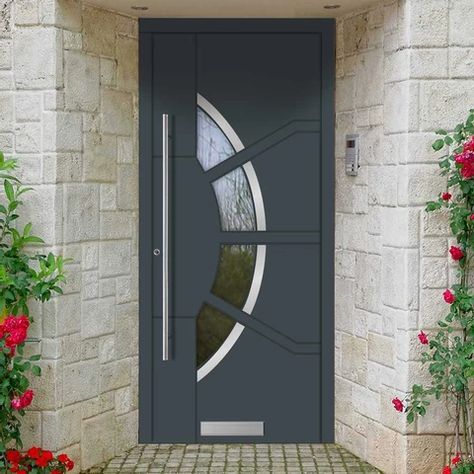 Spitfire Aluminium External Doors – Page 2 Door Iron Design, Main Door Images, Wood Bedroom Door, Front Door Iron, Aluminium Door Design, Front Doors Uk, Door Iron, Aluminium Front Door, Unique Front Doors