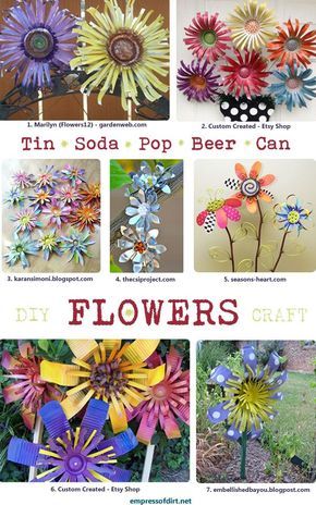 Soda Can Flowers, Pop Can Crafts, Tin Can Flowers, Soda Can Art, Soda Can Crafts, Tin Can Art, Aluminum Can Crafts, Tin Flowers, Tin Can Crafts