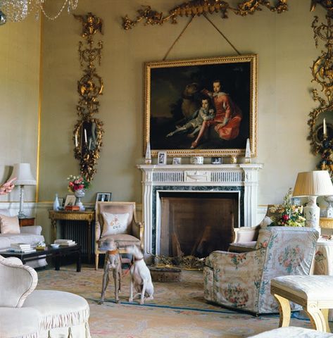 The Peak of Chic®: Fall Book Recommendations, Part II Portrait Over Fireplace, Mantel Sconces, Scottish Interior, English Country Decor Cottage, English Country Decor Living Room, Famous Interiors, Robert Adam, Century Home Decor, Traditional Chic