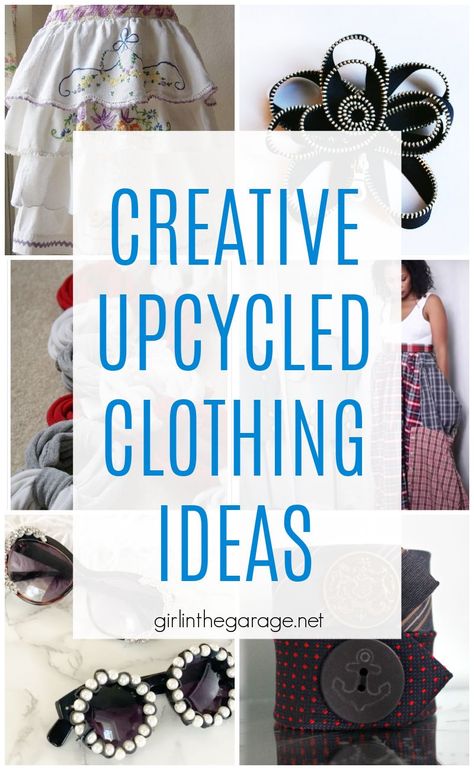 Creative upcycled clothing ideas to elevate your custom wardrobe - GIrl in the Garage Upcycling Old Clothes, Upcycle Old Clothes, Sewing Upcycling, Old Clothes Diy, Clothes Upcycling, Recycle Fabric, Reuse Fabric, Old Baby Clothes, Recycle Old Clothes