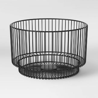 Project 62 : Home Decor : Target Black Wire Basket, Metal Wire Basket, Modern Baskets, Iron Storage, Decorative Storage Baskets, Blanket Basket, Project 62, Round Storage, Wire Basket