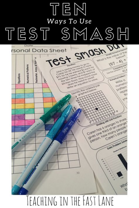 Ten ways to use Test Smash {Make Your Test Prep Rock} The 2nd and 5th ones are my favorite! Staar Test, School Testing, 5th Grade Classroom, Math Test Prep, Upper Elementary Classroom, Math Test, 5th Grade Math, 4th Grade Math, 3rd Grade Math