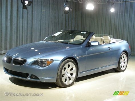 2005 Atlantic Blue Metallic BMW 6 Series 645i Convertible #87870 ... Classic Bmw Convertible, Blue Convertible, Silver Convertible Car, 2000s Convertible Car, Mercedes Convertible, Bmw 3 Series Convertible, Light Blue Convertible Car, Bmw Convertible, Bmw Suv