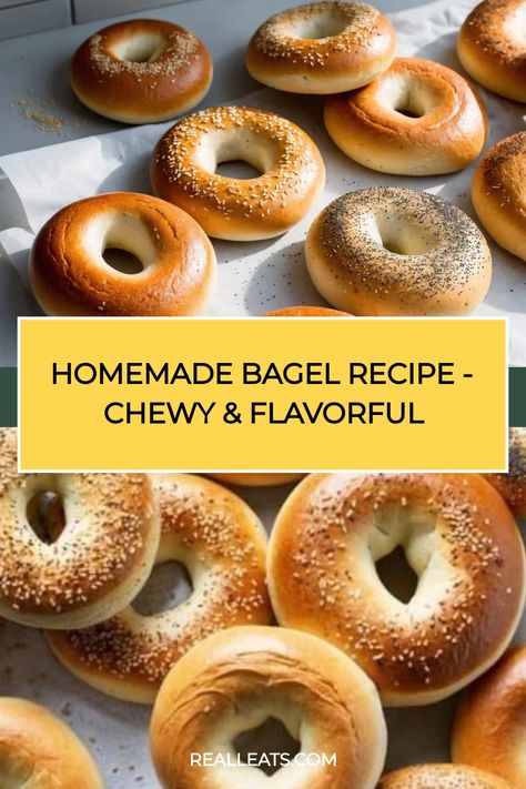 Bake perfect homemade bagels with our easy recipe. Enjoy chewy bagels with your favorite toppings every morning! Bakery Bagel Recipe, Oven Baked Bagels, Beagles Recipe, Best Bagels Recipe, Soft Bagels Recipe Homemade, Bagel Recipe With All Purpose Flour, Easy Begal Recipe, Ny Bagels Recipe Homemade, Homemade Bagels All Purpose Flour