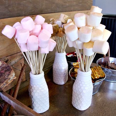 Bridal Shower Smores Bar, Smores Bar Setup, S’mores Party Decorations, Outdoor Smores Bar Fire Pits, Smores Set Up, S’mores Station Ideas Diy, Smores Station For Party, S’mores Bar Set Up, Party Station Ideas