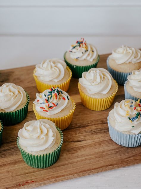 Infused Cupcakes, Easy Cake Recipe, Yellow Cupcakes, Nesting With Grace, Small Cupcakes, Homemade Cupcakes, Semi Homemade, British Baking, White Cake Mixes