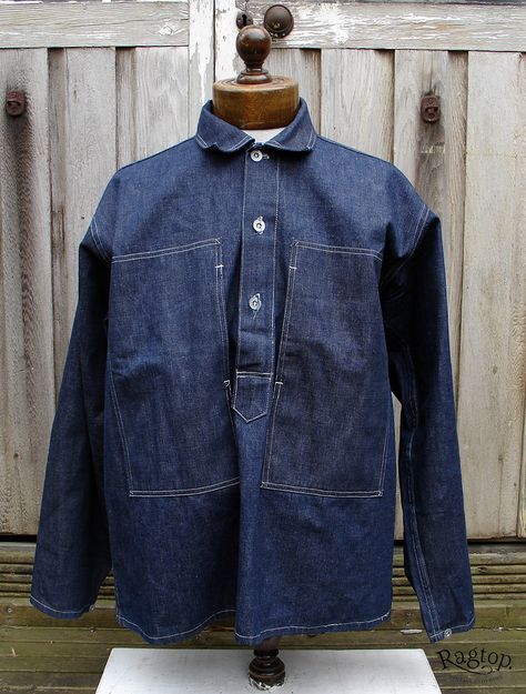 U.S Army Denim pullover shirts- deadstock and worn American Vintage Clothing, Form Follows Function, Denim Pullover, Americana Vintage, Workwear Vintage, Denim Workwear, Vintage Denim Jeans, Vintage Workwear, Army Shirts