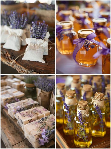 Idyllic Rustic Lavender Wedding Theme Ideas You'll Like Wedding Table Decorations Lavender, Wedding Lavander Theme, Lavender Wedding Decoration, Lavendar Wedding Fall, Purple Boho Wedding Decor, Lavender Wedding Theme Color Schemes, Olive And Lavender Wedding, Fall Lavender Wedding, Lavender And Brown Wedding