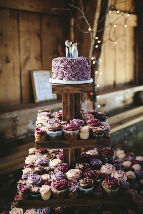 Purple Black And Gold Wedding Cake, Navy And Plum Wedding Decor, Cupcake Wedding Cake Purple, Mauve And Plum Wedding Centerpieces, Lavender And Eggplant Wedding, Plum Color Wedding Cake, Navy Blue And Plum Wedding Centerpieces, Dark Purple Centerpieces Wedding, Purple And Cream Wedding Theme