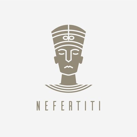 Elegant nefertiti logo ancient egyptian ... | Premium Vector #Freepik #vector Egyptian Logo Design, Egyptian Logo, Ancient Logo, Egyptian Inspired, Logo Psd, Coffee Logo, Technology Icon, Vintage Logo Design, Card Banner