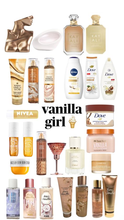 #vanilla #vanillagirl How To Smell Vanilla All Day, Vanilla Toiletries, Vanilla Scent Routine, Best Cheap Vanilla Perfume, Vanilla Body Care Products, Vanilla Coconut Scent, Vanilla Hair Care, Best Scent Combos Vanilla, Vanilla And Coconut Body Care